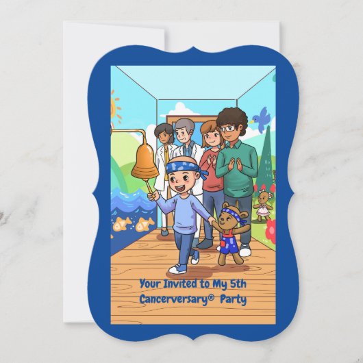 5e Kanker Jubileum Party Uitnodigingen (Voorkant)