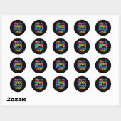 5e klas Afstuderen 5e klas Afstudeerder CL van 202 Ronde Sticker (Vel)