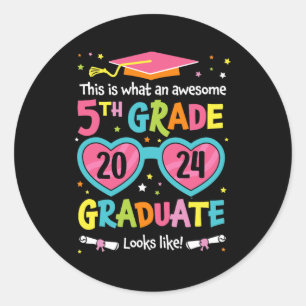5e klas Afstuderen als CL 2024 Afstuderen Ronde Sticker