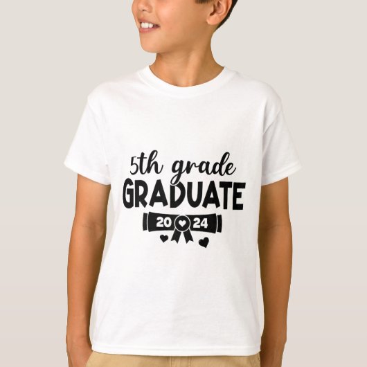 5e klas Afstuderen laatste dag van school senior 2 T-shirt (Voorkant)