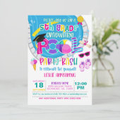 5e klas Afstuderen Pool Party - Meisje W Kaart (Staand voorkant)