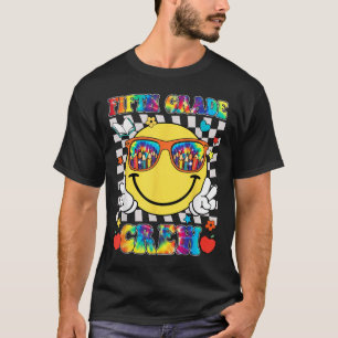 5e klas bemanning glimlach gezicht tie kleurstof t t-shirt