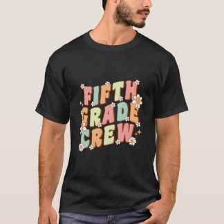 5e klas bemanning Retro golvende madeliefjes TEAC T-shirt