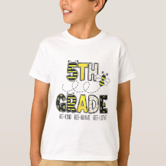 5e klas bij-thema terug naar school voor kinderen t-shirt