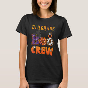 5e klas Boo Crew Griezelige Halloween Vijfde klas  T-shirt
