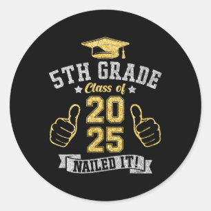 5e klas CL van 2025 genageld IT-Afstuderen student Ronde Sticker