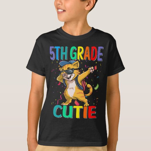 5e klas Cutie Cat T-shirt (Voorkant)
