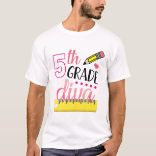 5e klas diva Schattigee eerste dag van school Kind T-shirt