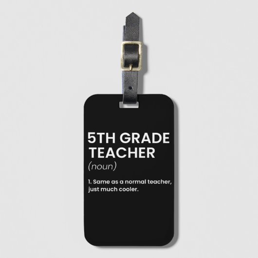 5e klas docent definitie school bagagelabel (Voorkant (verticaal))
