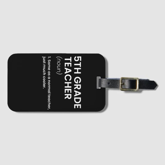 5e klas docent definitie school bagagelabel (Voorkant (horizontaal))