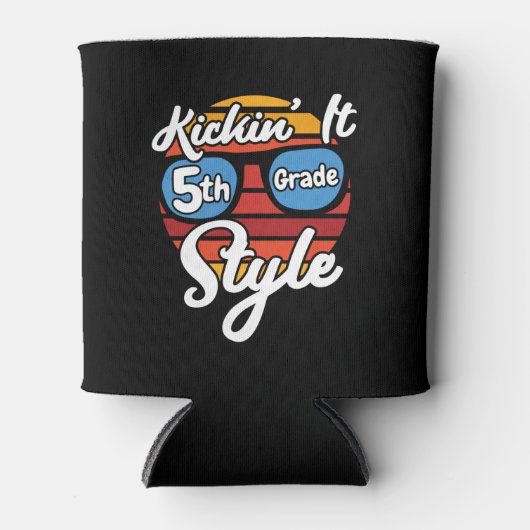 5e klas eerste dag 5e klas terug naar school blikjeskoeler (Voorkant)