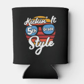 5e klas eerste dag 5e klas terug naar school blikjeskoeler (Achterkant)