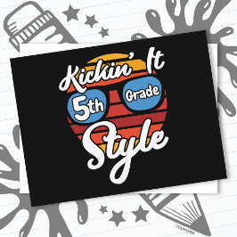 5e klas eerste dag 5e klas terug naar school briefkaart