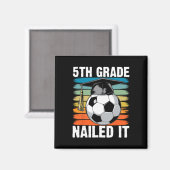 5e klas geslaagd voetbal eindexamen muts Ret Magneet (Voorkant / Achterkant)