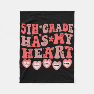 5e klas heeft mijn hart vijfde klas leraar Valenti Fleece Deken
