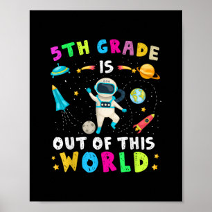 5e klas is uit deze wereld terug naar school Kinde Poster