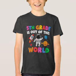5e klas leerkracht astronaut Space Tri-Blend Shirt