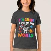 5e klas leerkracht astronaut Space Tri-Blend Shirt (Voorkant)