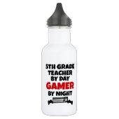 5e klas leraar gamer waterfles  (Links)