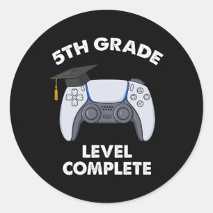 5e klas niveau Compleet Afstuderen Gamer Boys SCH Ronde Sticker