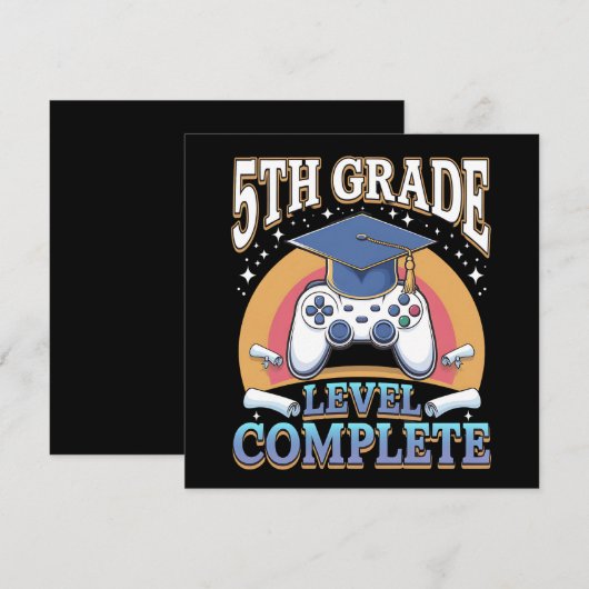 5e klas niveau complete Afstuderen gaming gamer Kaart (Voorkant / Achterkant)