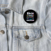 5e klas niveau ontgrendeld terug naar school eerst ronde button 5,7 cm (In situ)