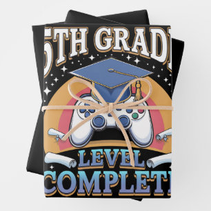 5e klas niveau voltooid afstuderen gamen gamer inpakpapier vel