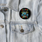 5e klas niveau voltooid afstuderen gamen gamer ronde button 5,7 cm (In situ)