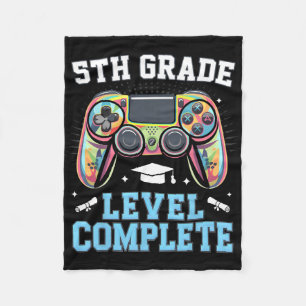 5e klas niveau voltooid laatste schooldag Gamer Fleece Deken