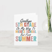 5e klas op weg naar de middelbare school, maar eer kaart (Voorkant)