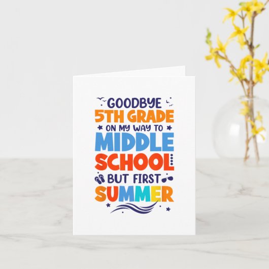 5e klas op weg naar de middelbare school, maar eer kaart (Gele Bloem)