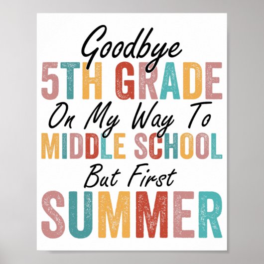 5e klas op weg naar de middelbare school, maar eer poster (Voorkant)