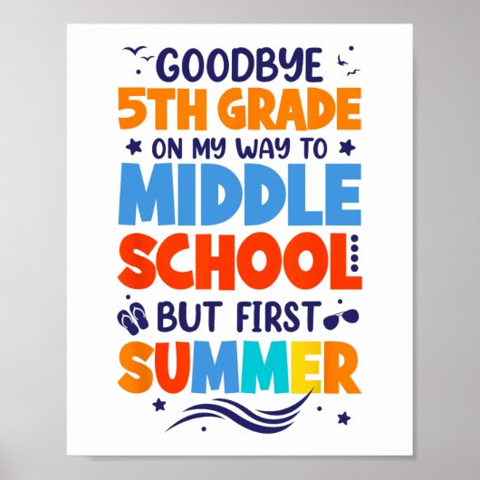 5e klas op weg naar de middelbare school, maar eer poster (Voorkant)