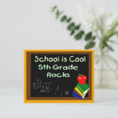 5e klas school briefkaart (Staand voorkant)