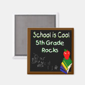 5e klas school is cool magneet (Voorkant / Achterkant)