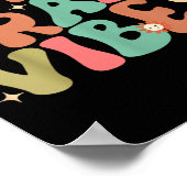 5e klas sfeer groovy terug naar school poster (Hoek)