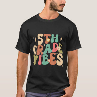5e klas sfeer Groovy terug naar school T-shirt