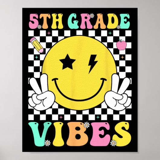 5e klas sfeer leraar kinderen vijfde klas team ter poster (Voorkant)