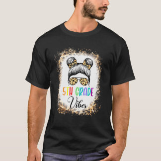 5e klas sfeer rommelig meisje luipaard 1e schoolda t-shirt