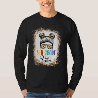 5e klas sfeer rommelig meisje luipaard 1e schoolda t-shirt