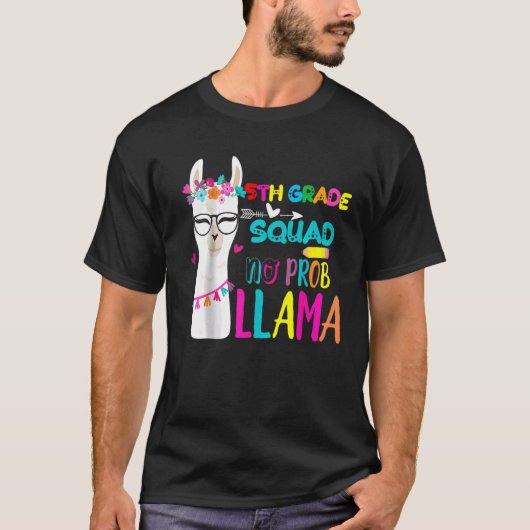 5e klas squad leraar student terug naar school nr t-shirt (Voorkant)