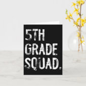 5e klas squad terug naar school leerling leraar kaart (Gele Bloem)