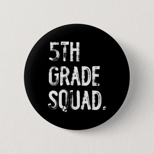 5e klas squad terug naar school leerling leraar ronde button 5,7 cm (Voorkant)