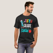 5e klas squad vijfde leraar student team terug naa t-shirt (Voorkant volledig)
