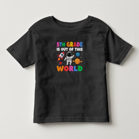 5e klas terug naar school Astronaut Space Teacher Kinder Shirts (Voorkant)