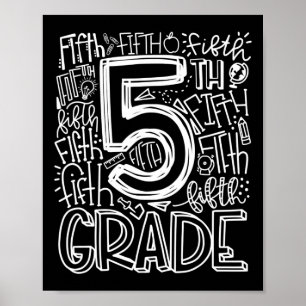 5e klas typografie team vijfde klas leraar Ck T Poster