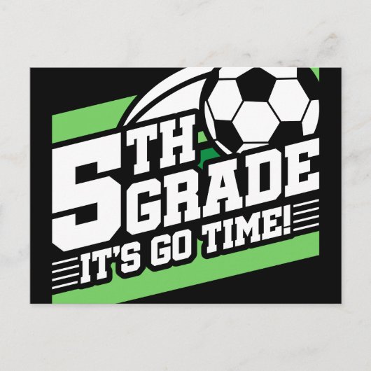 5e klas voetbal Football eerste dag terug naar sch Briefkaart (Voorkant)