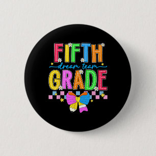 5e klas voor meisjes jongens leraar vijfde klas te ronde button 5,7 cm