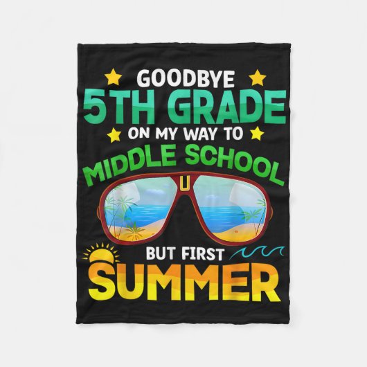 5e klas weg naar middelbare school klas eerste zom fleece deken (Voorkant)