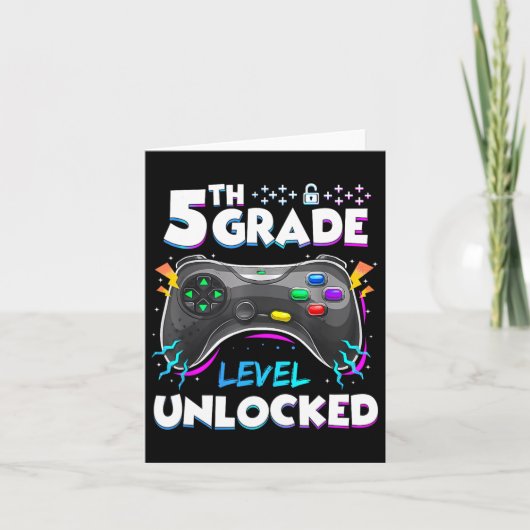 5e leerjaar ontgrendeld terug naar school eerste d kaart (Voorkant)